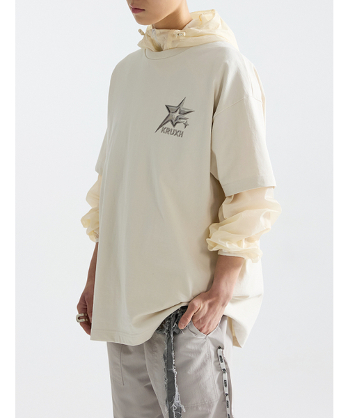KRUXH(クルクス)の「ナイスプリントドロップショルダーTシャツパティベージュ(Tシャツ/カットソー・レディース・その他・1/2/3)」の10枚目の写真