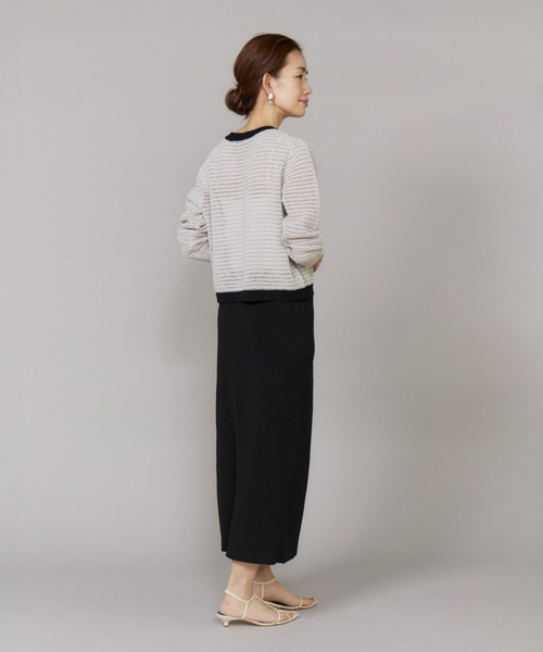 LE SOUK(ルスーク)の「Aラインニットスカート【セットアップ対応】(スカート・レディース・ブラック/グリーン系その他・フリー)」の8枚目の写真