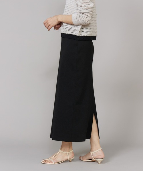LE SOUK(ルスーク)の「Aラインニットスカート【セットアップ対応】(スカート・レディース・ブラック/グリーン系その他・フリー)」の15枚目の写真