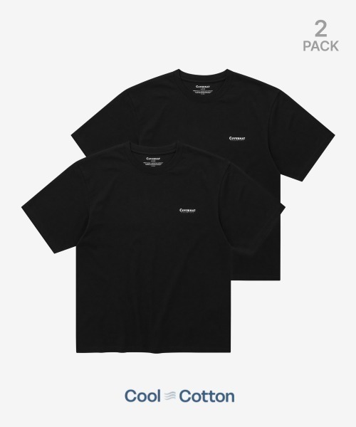 COVERNAT(カバーナット)の「COOL COTTON 2-PACK T-SHIRTS(Tシャツ/カットソー・メンズ・ホワイト×ブラック/ホワイト×ホワイト/ブラック×ブラック・SMALL/X-SMALL/XX-LARGE/X-LARGE/LARGE/MEDIUM)」の7枚目の写真