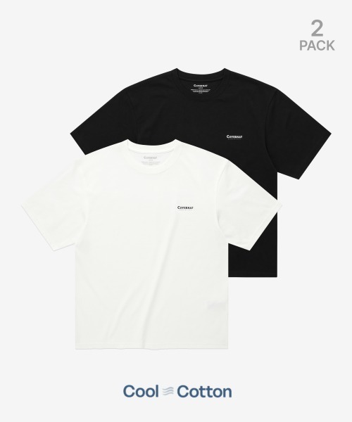 COVERNAT(カバーナット)の「COOL COTTON 2-PACK T-SHIRTS(Tシャツ/カットソー・メンズ・ホワイト×ブラック/ホワイト×ホワイト/ブラック×ブラック・SMALL/X-SMALL/XX-LARGE/X-LARGE/LARGE/MEDIUM)」の10枚目の写真
