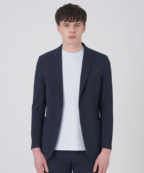 BLACK LABEL CRESTBRIDGE（ブラックレーベル・クレストブリッジ）の「マイクロウェーブシアサッカージャケット（テーラードジャケット・メンズ・ネイビー/グレー系その他・XL/L/M/S）」の2枚目の写真