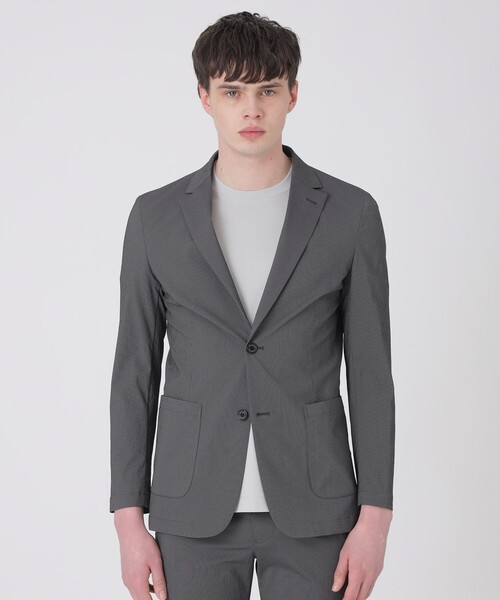 BLACK LABEL CRESTBRIDGE（ブラックレーベル・クレストブリッジ）の「マイクロウェーブシアサッカージャケット（テーラードジャケット・メンズ・ネイビー/グレー系その他・XL/L/M/S）」の4枚目の写真