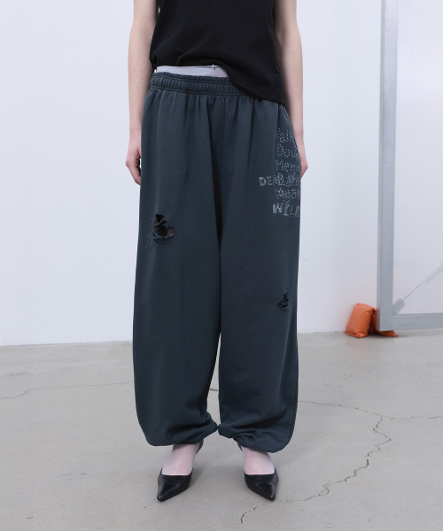 LCDC TM(エルシーディーシーティーエム)の「PRINTED SWEATPANTS (GREY)(スウェットパンツ・レディース・その他・OS)」の5枚目の写真