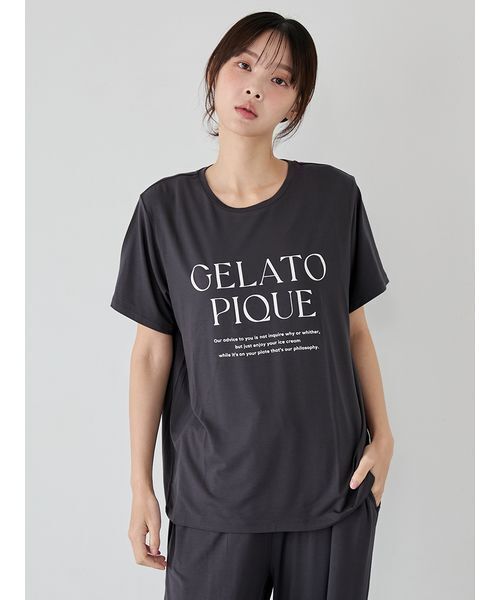 レーヨンロゴTシャツ（ルームウェア/パジャマ）｜gelato pique