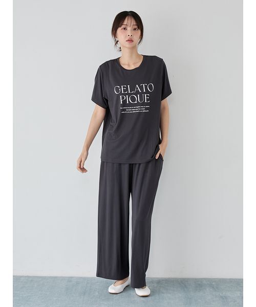 レーヨンロゴTシャツ（ルームウェア/パジャマ）｜gelato pique