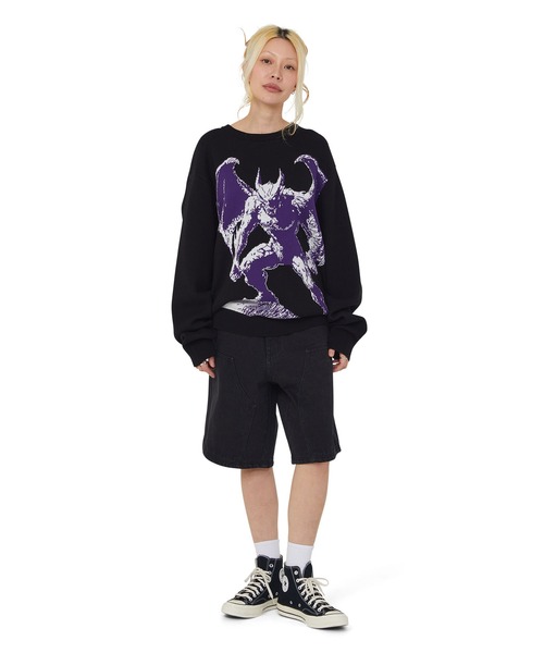 HUF(ハフ)の「HEAVEN CAN WAIT CREWNECK SWEATER(ニット/セーター・メンズ・ブラック・S/M/L/XL)」の8枚目の写真