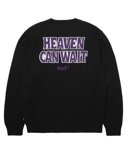 HUF(ハフ)の「HEAVEN CAN WAIT CREWNECK SWEATER(ニット/セーター・メンズ・ブラック・S/M/L/XL)」の2枚目の写真