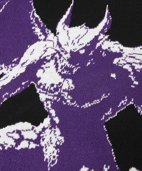HUF(ハフ)の「HEAVEN CAN WAIT CREWNECK SWEATER(ニット/セーター・メンズ・ブラック・S/M/L/XL)」の3枚目の写真