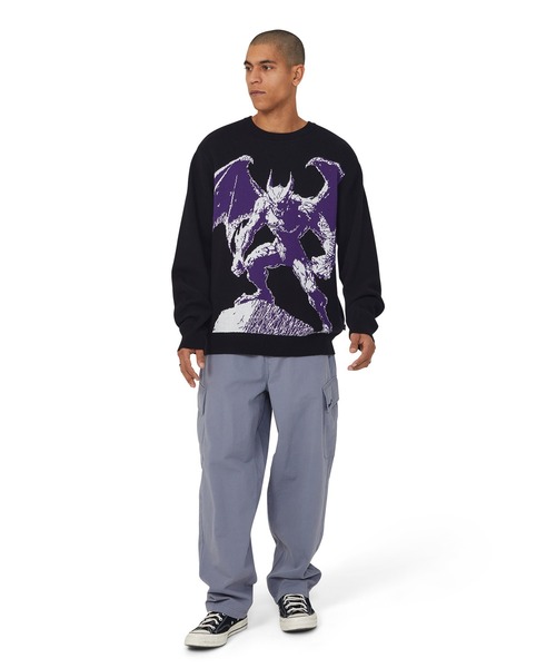 HUF(ハフ)の「HEAVEN CAN WAIT CREWNECK SWEATER(ニット/セーター・メンズ・ブラック・S/M/L/XL)」の7枚目の写真