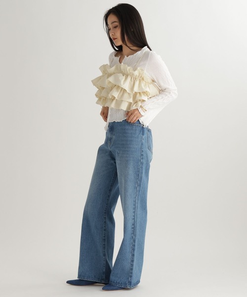 studio CLIP(スタディオクリップ)の「【daily CLIP】フリフリキャミ(キャミソール・レディース・ホワイト/ブラック・FREE)」の8枚目の写真