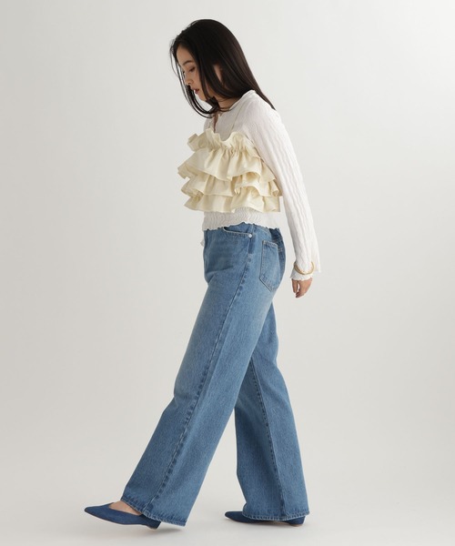 studio CLIP(スタディオクリップ)の「【daily CLIP】フリフリキャミ(キャミソール・レディース・ホワイト/ブラック・FREE)」の9枚目の写真