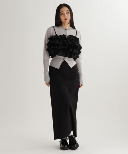 studio CLIP(スタディオクリップ)の「【daily CLIP】フリフリキャミ(キャミソール・レディース・ホワイト/ブラック・FREE)」の15枚目の写真