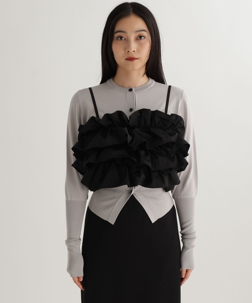 studio CLIP(スタディオクリップ)の「【daily CLIP】フリフリキャミ(キャミソール・レディース・ホワイト/ブラック・FREE)」の19枚目の写真