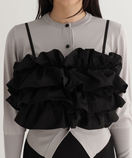 studio CLIP(スタディオクリップ)の「【daily CLIP】フリフリキャミ(キャミソール・レディース・ホワイト/ブラック・FREE)」の22枚目の写真