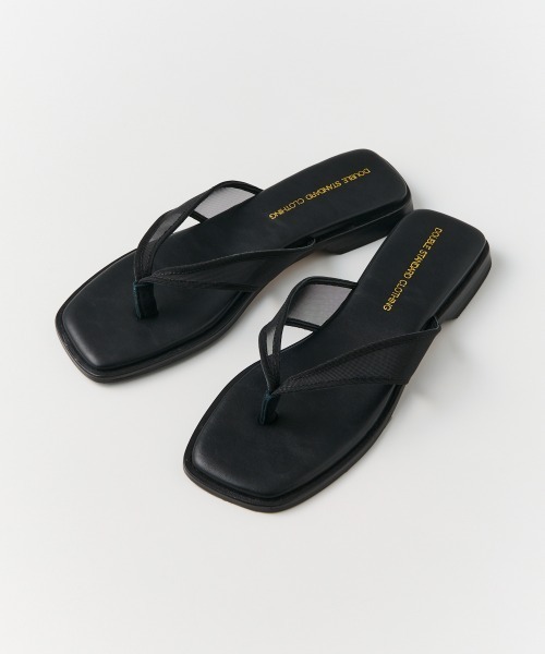 DOUBLE STANDARD CLOTHING(ダブルスタンダードクロージング)の「トングミュールサンダル(サンダル・レディース・ブラック・35.5/36.5/37.5)」の1枚目の写真