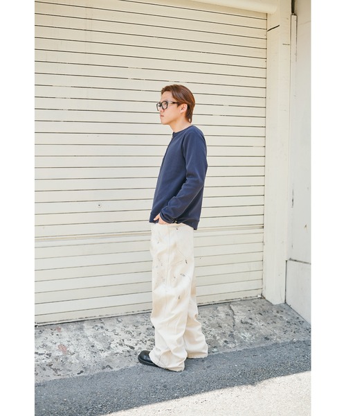 CONZ(コンズ)の「paint curved jeans/ワイドパンツ/バルーンシルエット/NVRFR/ペイント(デニムパンツ・メンズ・アイボリー・3/2/1)」の10枚目の写真