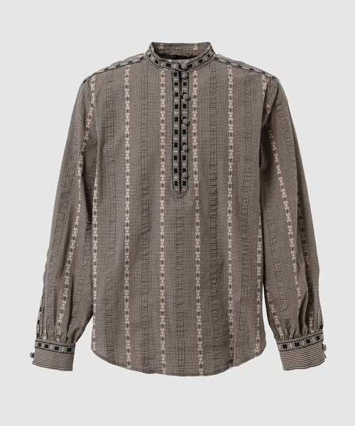 SUGARHILL(シュガーヒル)の「TYROL DOBBY SHIRT(シャツ/ブラウス・メンズ・ブラック・1/2)」の1枚目の写真