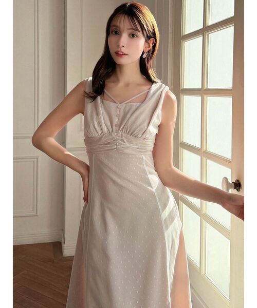 RESEXXY（リゼクシー）の「ドットチュールレイヤードワンピース（ワンピース・レディース・ベージュ/ネイビー/ブラック・FREE）」の17枚目の写真