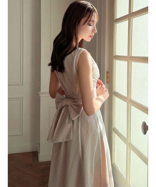 RESEXXY（リゼクシー）の「ドットチュールレイヤードワンピース（ワンピース・レディース・ベージュ/ネイビー/ブラック・FREE）」の18枚目の写真