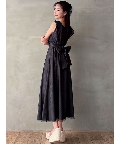 RESEXXY（リゼクシー）の「ドットチュールレイヤードワンピース（ワンピース・レディース・ベージュ/ネイビー/ブラック・FREE）」の20枚目の写真