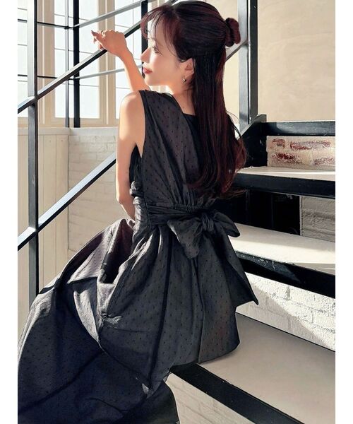 RESEXXY（リゼクシー）の「ドットチュールレイヤードワンピース（ワンピース・レディース・ベージュ/ネイビー/ブラック・FREE）」の22枚目の写真