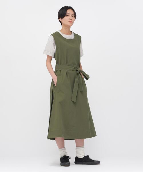 MHL.(エムエイチエル)の「CRISP COTTON CHAMBRAY(ワンピース・レディース・ネイビー/オリーブ・1/2)」の2枚目の写真