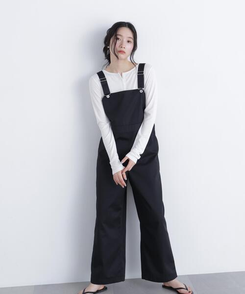 N.（N. Natural Beauty Basic）（エヌエヌナチュラルビューティーベーシック）の「ワークサロペット（サロペット/オーバーオール・レディース・ブラック/キャメル・ﾌﾘ-）」の10枚目の写真