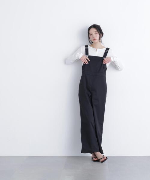 N.（N. Natural Beauty Basic）（エヌエヌナチュラルビューティーベーシック）の「ワークサロペット（サロペット/オーバーオール・レディース・ブラック/キャメル・ﾌﾘ-）」の11枚目の写真