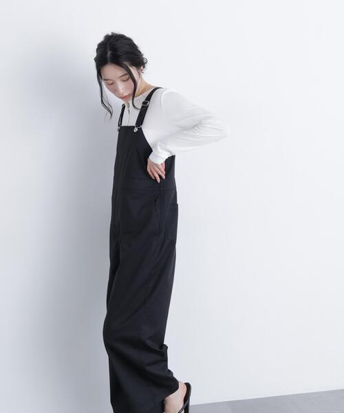 N.(N. Natural Beauty Basic)(エヌエヌナチュラルビューティーベーシック)の「ワークサロペット(サロペット/オーバーオール・レディース・ブラック/キャメル・フリ-)」の21枚目の写真