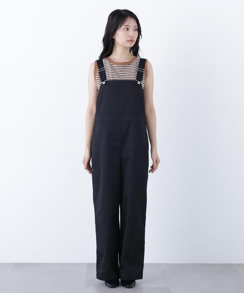 N.（N. Natural Beauty Basic）（エヌエヌナチュラルビューティーベーシック）の「ワークサロペット（サロペット/オーバーオール・レディース・ブラック/キャメル・ﾌﾘ-）」の20枚目の写真