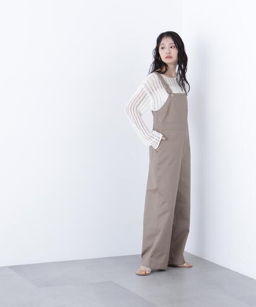 N.(N. Natural Beauty Basic)(エヌエヌナチュラルビューティーベーシック)の「ワークサロペット(サロペット/オーバーオール・レディース・ブラック/キャメル・フリ-)」の11枚目の写真