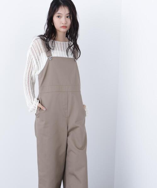N.(N. Natural Beauty Basic)(エヌエヌナチュラルビューティーベーシック)の「ワークサロペット(サロペット/オーバーオール・レディース・ブラック/キャメル・フリ-)」の9枚目の写真
