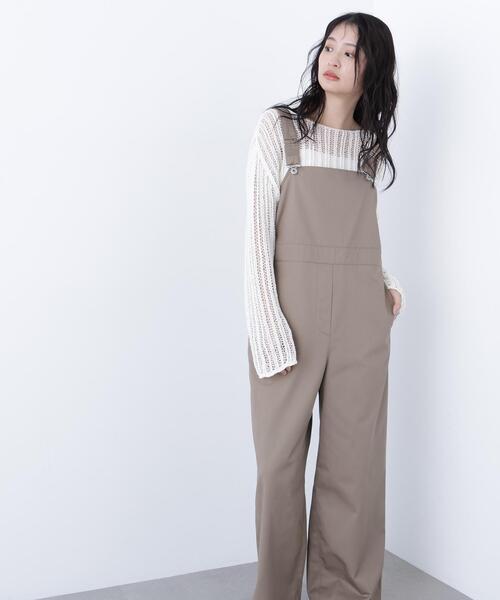 N.(N. Natural Beauty Basic)(エヌエヌナチュラルビューティーベーシック)の「ワークサロペット(サロペット/オーバーオール・レディース・ブラック/キャメル・フリ-)」の6枚目の写真