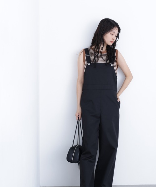 N.（N. Natural Beauty Basic）（エヌエヌナチュラルビューティーベーシック）の「ワークサロペット（サロペット/オーバーオール・レディース・ブラック/キャメル・ﾌﾘ-）」の8枚目の写真