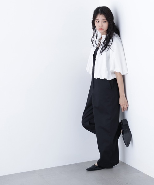 N.（N. Natural Beauty Basic）（エヌエヌナチュラルビューティーベーシック）の「ワークサロペット（サロペット/オーバーオール・レディース・ブラック/キャメル・ﾌﾘ-）」の10枚目の写真