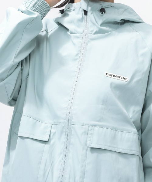 CONVERSE（コンバース）の「コンバース  STRETCH HD JACKET L ストレッチフーディージャケット（ナイロンジャケット・レディース・ブルー/グレー・M/L）」の7枚目の写真
