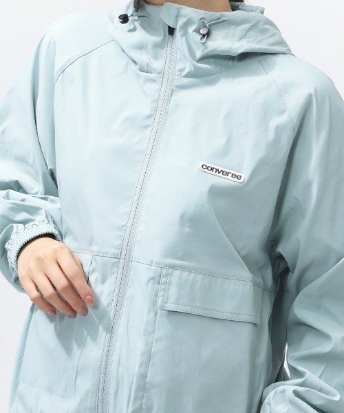 CONVERSE（コンバース）の「コンバース  STRETCH HD JACKET L ストレッチフーディージャケット（ナイロンジャケット・レディース・ブルー/グレー・M/L）」の8枚目の写真