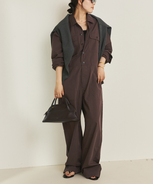plage(プラージュ)の「ジャンプスーツ(つなぎ/オールインワン・レディース・ベージュ/ブラウン・38/36)」の2枚目の写真