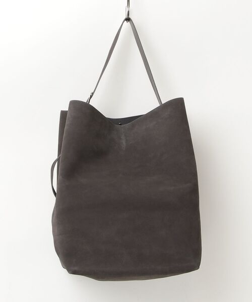 rehacer（レアセル）の「rehacer : Bucket Leather  Bag / バケット レザーバッグ（ショルダーバッグ・レディース・チャコールグレー・FREE）」の6枚目の写真