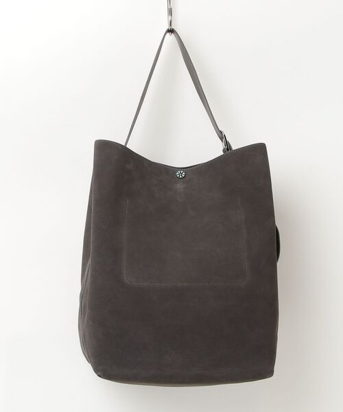 rehacer（レアセル）の「rehacer : Bucket Leather  Bag / バケット レザーバッグ（ショルダーバッグ・レディース・チャコールグレー・FREE）」の3枚目の写真