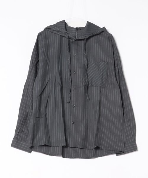 8(eight)(エイト)の「先染めフードシャツ(シャツ/ブラウス・メンズ・ホワイト系その他/ブラック系その他2/グレー系その他/ホワイト系その他2/ブラック系その他/ブルー系その他・LARGE/MEDIUM)」の5枚目の写真