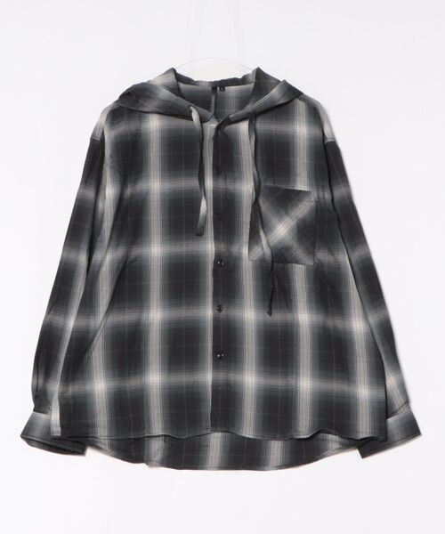 8(eight)(エイト)の「先染めフードシャツ(シャツ/ブラウス・メンズ・ホワイト系その他/ブラック系その他2/グレー系その他/ホワイト系その他2/ブラック系その他/ブルー系その他・LARGE/MEDIUM)」の4枚目の写真