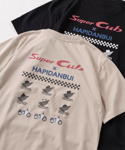 sanrio（サンリオ）の「【71】【HONDA/ホンダ】×【Sanrio/サンリオ】「スーパーカブ」「はぴだんぶい」コラボ クイックドライ クルーネックTシャツ/ユニセックス/レディース/メンズ（Ｓ）（Tシャツ/カットソー・レディース・ブラック/サックスブルー/アッシュグレー/ダークグリーン/ベージュ/イエロー/ホワイト/ブラウン・M/L）」の5枚目の写真