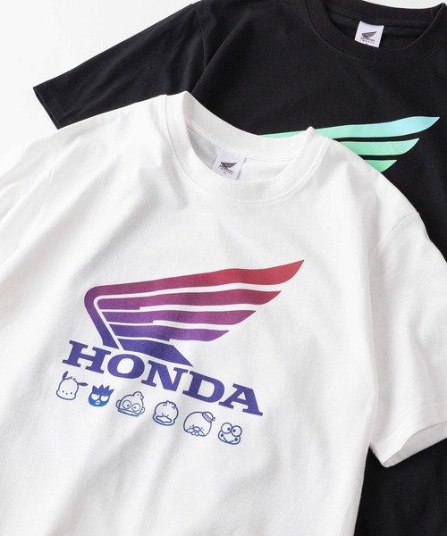 sanrio（サンリオ）の「【71】【HONDA/ホンダ】×【Sanrio/サンリオ】「はぴだんぶい」「KUROMI」コラボ クイックドライ クルーネックTシャツ/ユニセックス/レディース/メンズ（Ｓ）（Tシャツ/カットソー・レディース・ブラック/サックスブルー/アッシュグレー/ダークグリーン/ベージュ/イエロー/ホワイト/ブラウン/ライトグリーン/ネイビー/ホワイト系その他/レッド/ブラック系その他/チャコールグレー/ブラック系その他2/グレー系その他/ブラック系その他4/ブラック系その他3/ホワイト系その他3/ホワイト系その他2・M/L/LL）」の4枚目の写真