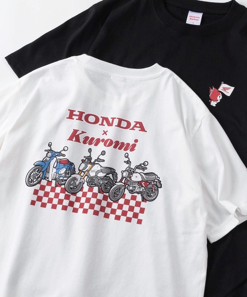 sanrio（サンリオ）の「【71】【HONDA/ホンダ】×【Sanrio/サンリオ】「はぴだんぶい」「KUROMI」コラボ クイックドライ クルーネックTシャツ/ユニセックス/レディース/メンズ（Ｓ）（Tシャツ/カットソー・レディース・ブラック/サックスブルー/アッシュグレー/ダークグリーン/ベージュ/イエロー/ホワイト/ブラウン/ライトグリーン/ネイビー/ホワイト系その他/レッド/ブラック系その他/チャコールグレー/ブラック系その他2/グレー系その他/ブラック系その他4/ブラック系その他3/ホワイト系その他3/ホワイト系その他2・M/L/LL）」の2枚目の写真