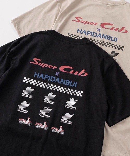 sanrio（サンリオ）の「【71】【HONDA/ホンダ】×【Sanrio/サンリオ】「スーパーカブ」「はぴだんぶい」コラボ クイックドライ クルーネックTシャツ/ユニセックス/レディース/メンズ（Ｓ）（Tシャツ/カットソー・レディース・ブラック/サックスブルー/アッシュグレー/ダークグリーン/ベージュ/イエロー/ホワイト/ブラウン・M/L）」の2枚目の写真