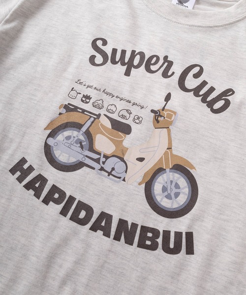 sanrio（サンリオ）の「【71】【HONDA/ホンダ】×【Sanrio/サンリオ】「スーパーカブ」「はぴだんぶい」コラボ クイックドライ クルーネックTシャツ/ユニセックス/レディース/メンズ（Ｓ）（Tシャツ/カットソー・レディース・ブラック/サックスブルー/アッシュグレー/ダークグリーン/ベージュ/イエロー/ホワイト/ブラウン・M/L）」の11枚目の写真