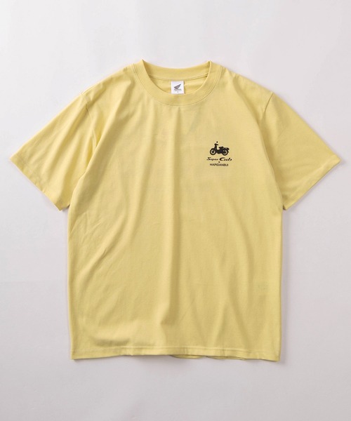 sanrio（サンリオ）の「【71】【HONDA/ホンダ】×【Sanrio/サンリオ】「スーパーカブ」「はぴだんぶい」コラボ クイックドライ クルーネックTシャツ/ユニセックス/レディース/メンズ（Ｓ）（Tシャツ/カットソー・レディース・ブラック/サックスブルー/アッシュグレー/ダークグリーン/ベージュ/イエロー/ホワイト/ブラウン・M/L）」の12枚目の写真
