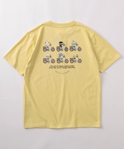 sanrio（サンリオ）の「【71】【HONDA/ホンダ】×【Sanrio/サンリオ】「スーパーカブ」「はぴだんぶい」コラボ クイックドライ クルーネックTシャツ/ユニセックス/レディース/メンズ（Ｓ）（Tシャツ/カットソー・レディース・ブラック/サックスブルー/アッシュグレー/ダークグリーン/ベージュ/イエロー/ホワイト/ブラウン・M/L）」の13枚目の写真